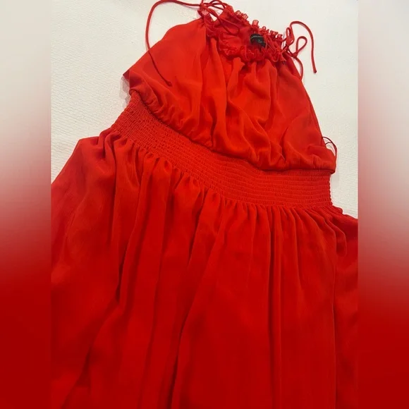 Banana Republic Deep Orange Halter Sundress with Ruffled Tiers
NWT
Size Large - Picture 6 of 8